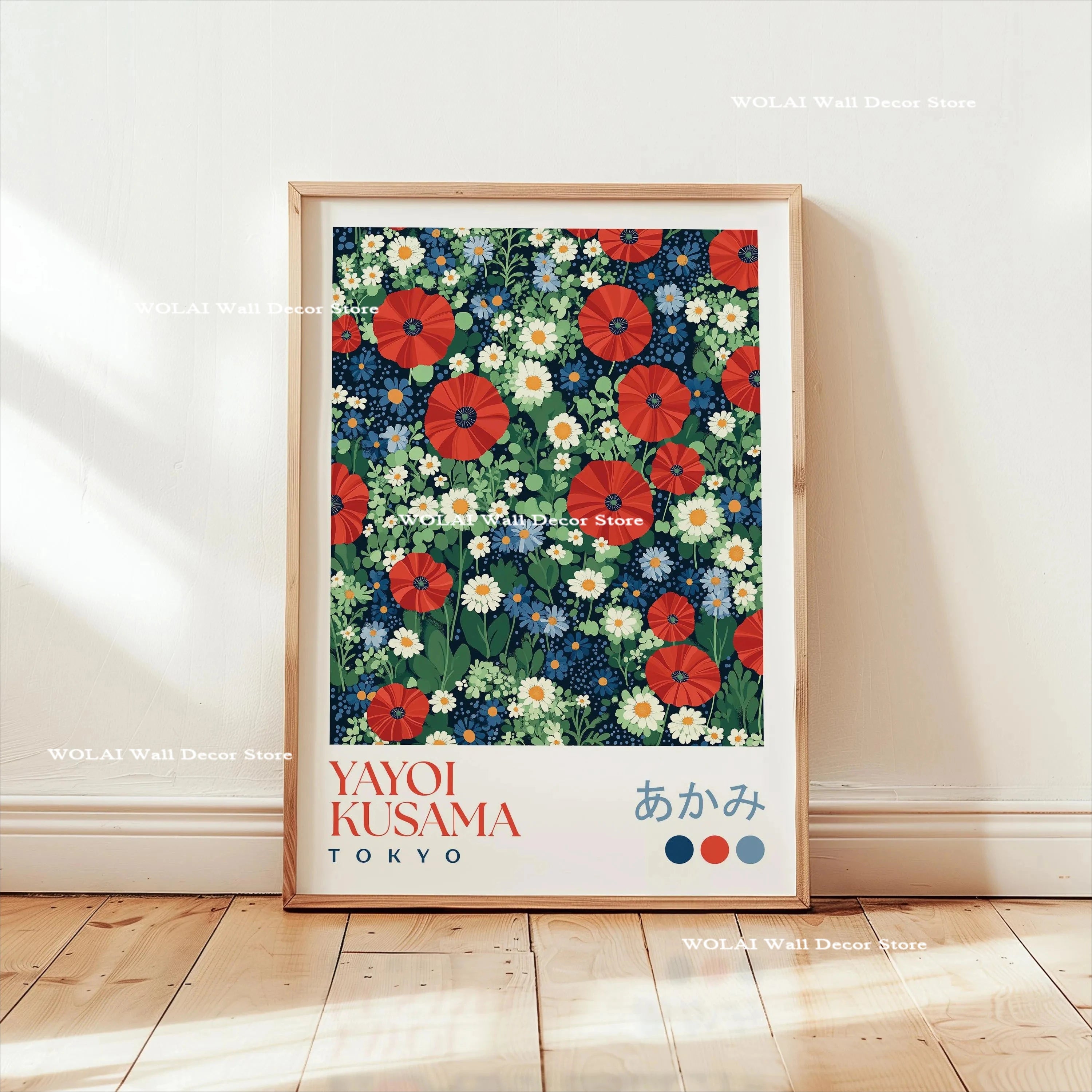 Quadro Decorativo Carpas Koi e Medusas — Arte Japonesa Estilo Hokusai para Sala