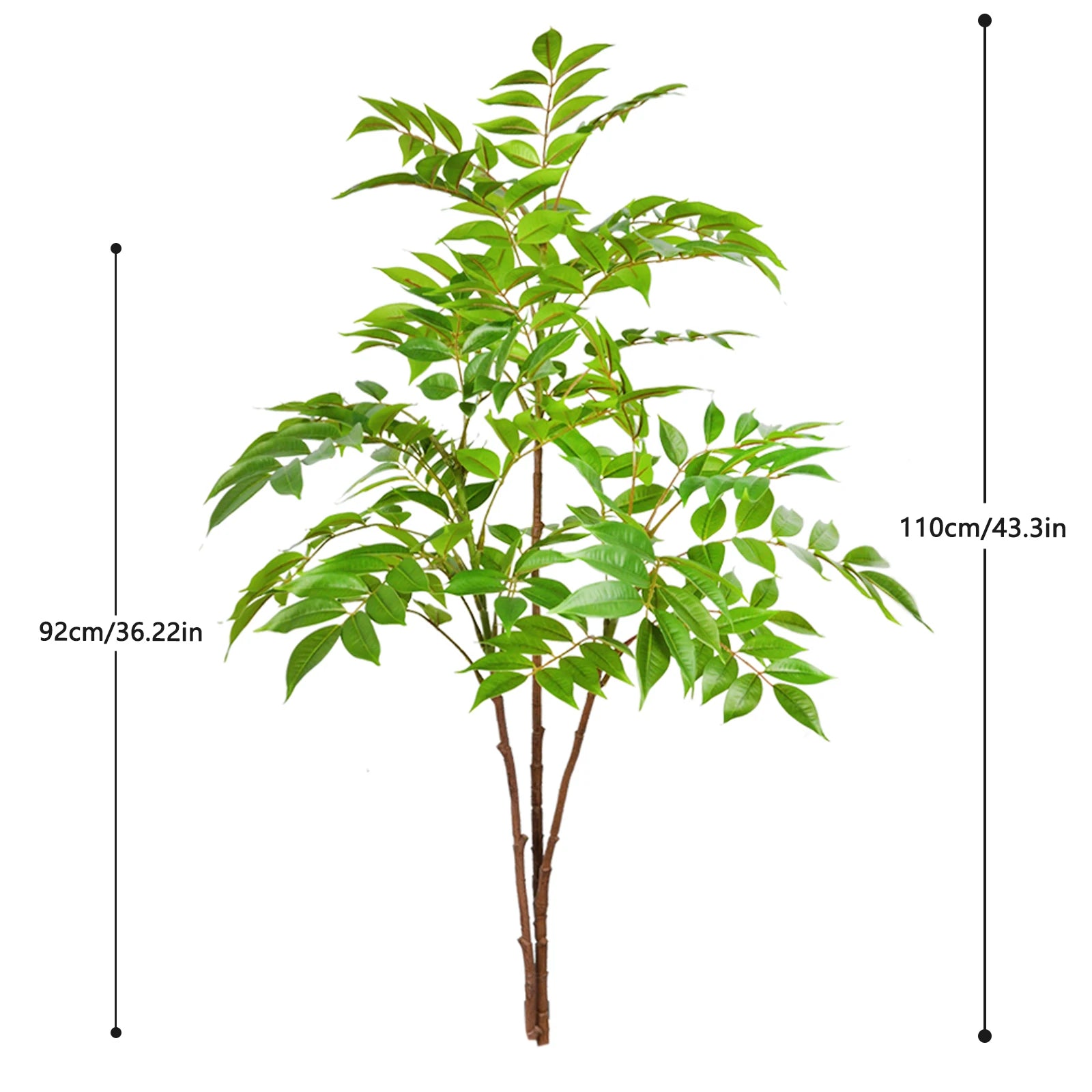 Ficus Lyrata Artificial Extra Grande 77 a 135cm — Para Jardim, Varanda e Escritório