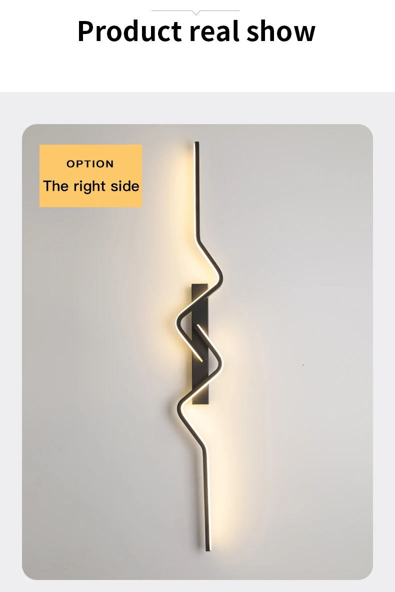 Arandela LED Moderna para Escada — Luminária de Parede Nórdica para Sala e Corredor