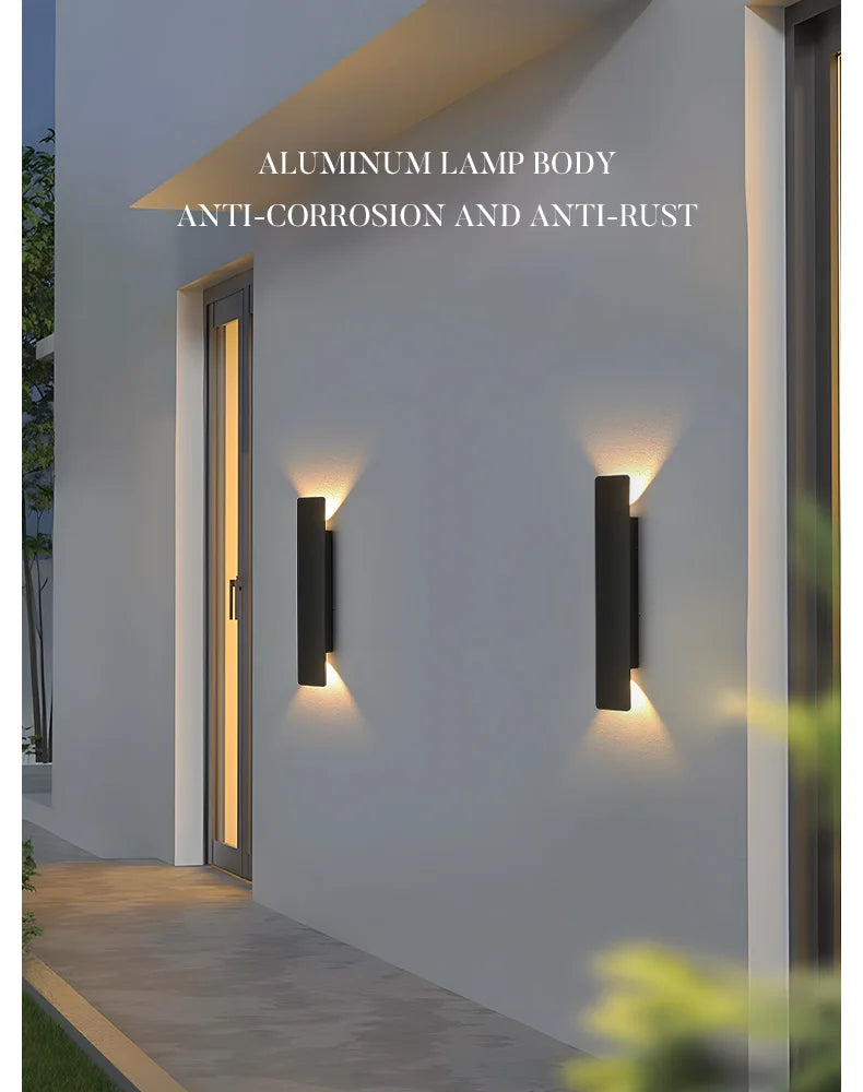 Arandela LED Listrada Impermeável 18W — Iluminação de Fachada para Parede e Jardim