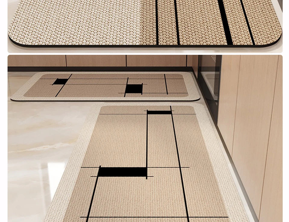 Tapete de Cozinha PVC Antiderrapante — Impermeável Lavável e Resistente Estampado