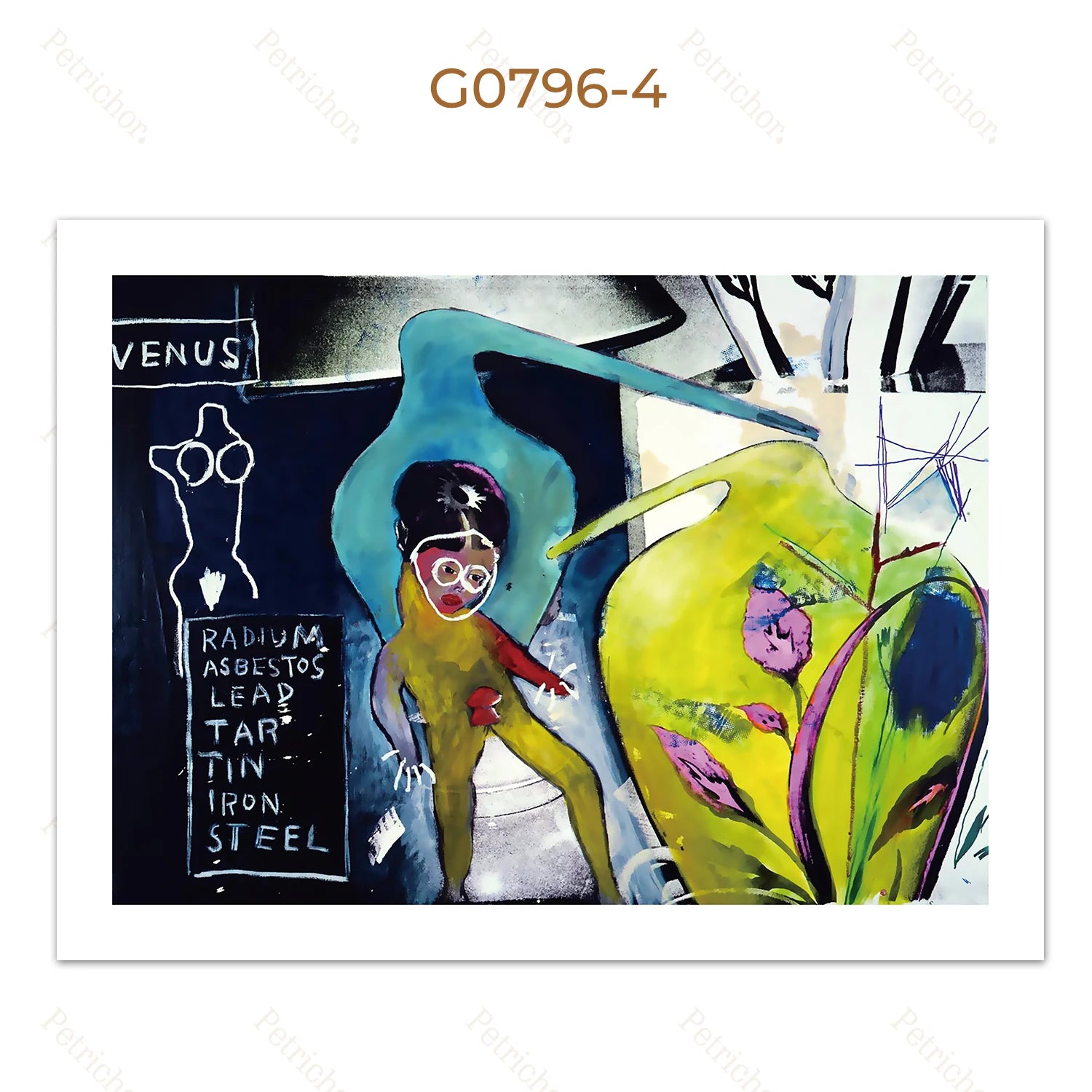 Quadro Decorativo Grafite Urbano Abstrato — Arte Street Art para Sala