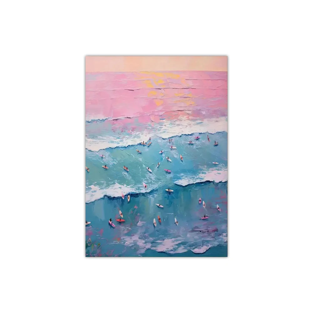 Quadro Decorativo Surrealismo Mar Verde Claro — Arte Abstrata Minimalista para Sala e Quarto