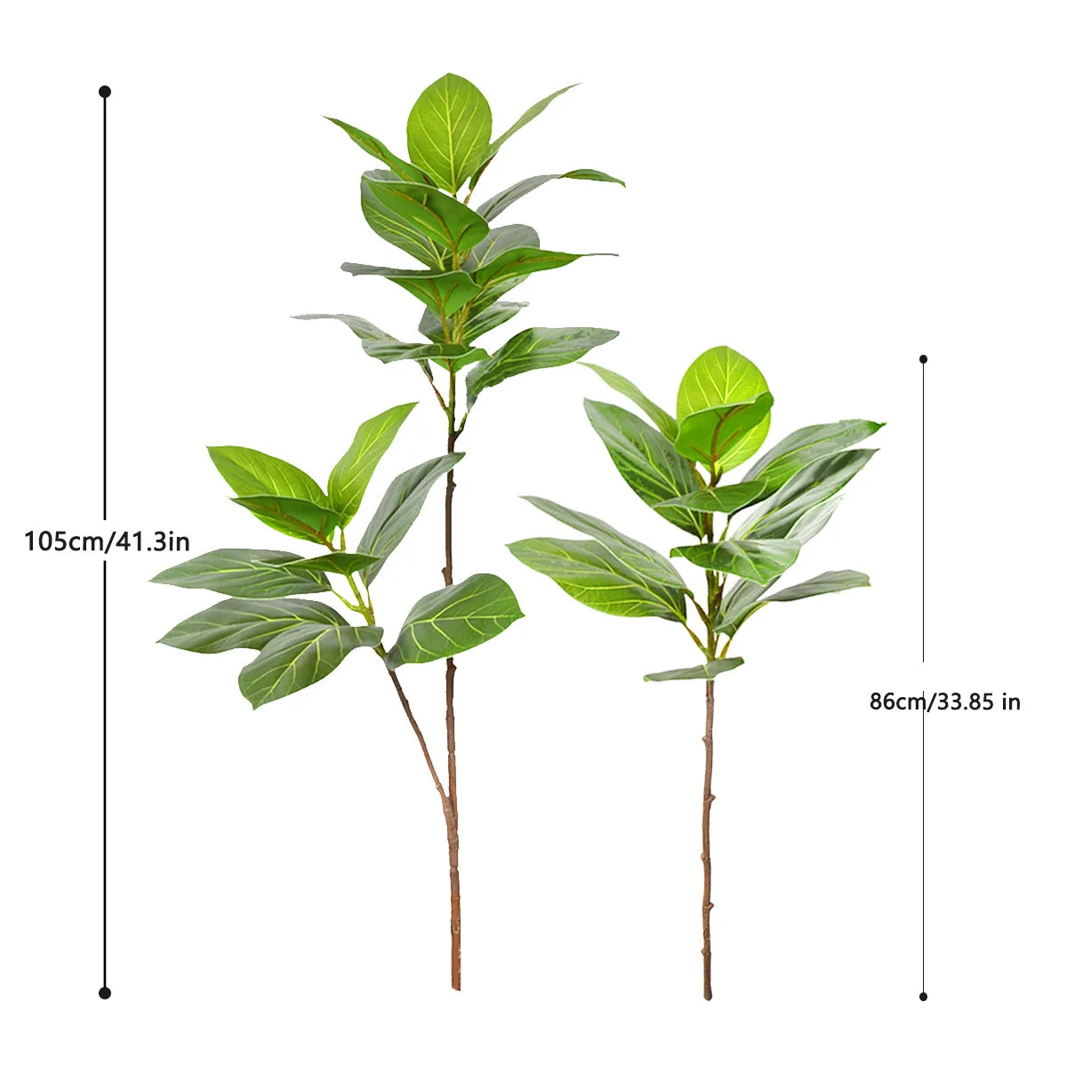Ficus Lyrata Artificial Extra Grande 77 a 135cm — Para Jardim, Varanda e Escritório