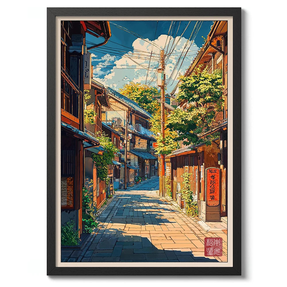 Quadro Decorativo Pinheiro Japonês sem Moldura — Arte Zen para Sala e Quarto