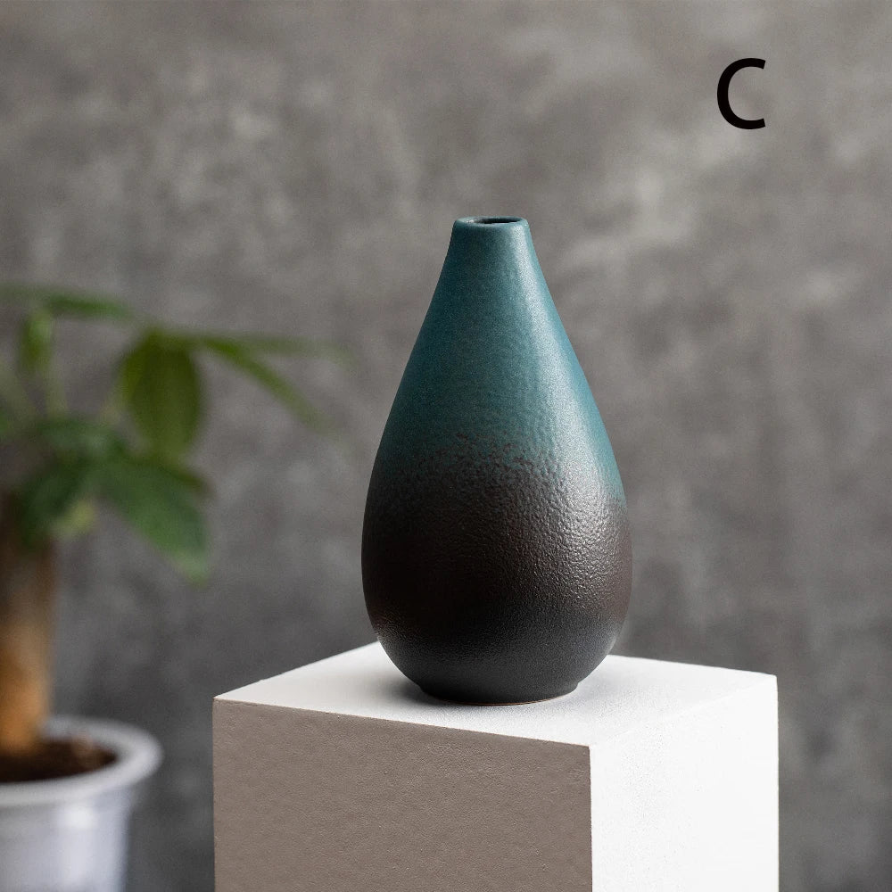 Vaso de Cerâmica Fosco para Flores — Vaso Moderno Decorativo para Mesa e Casamento