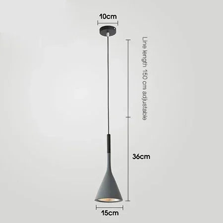 Pendente LED E27 Preto e Branco — Luminária de Mesa para Quarto e Sala de Jantar