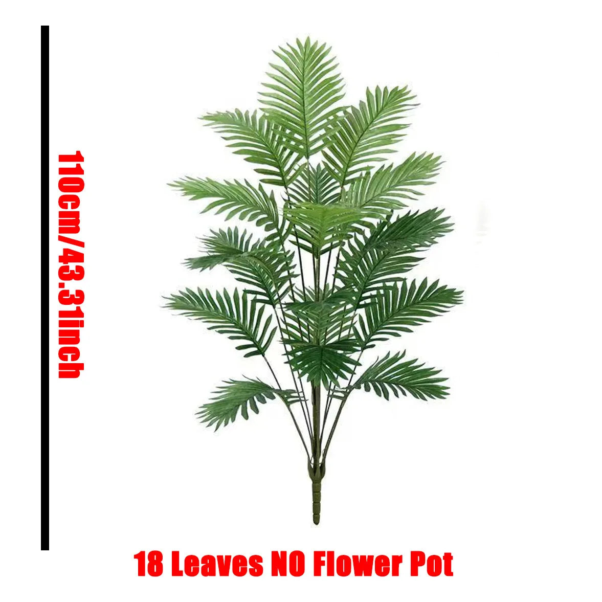 Planta Artificial Palmeira Tropical — Folhas Grandes e Realistas para Decoração de Interiores