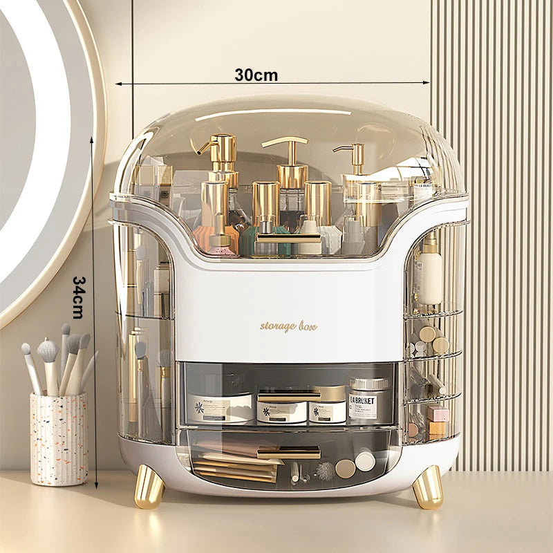 Organizador de Maquiagem em Acrílico — Cosméticos, Joias e Acessórios para Mesa e Banheiro