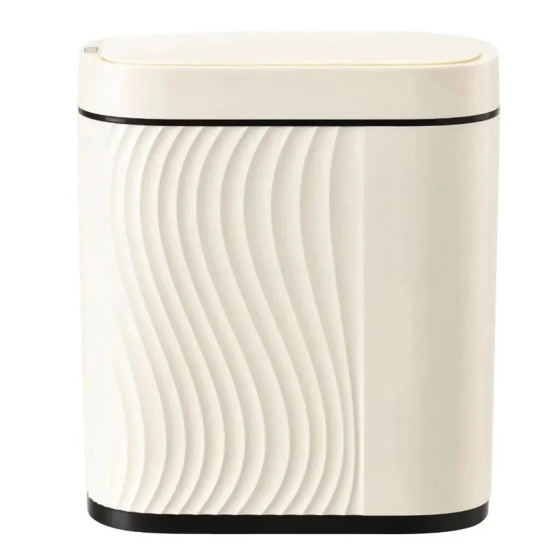 Lixeira Inteligente Sensor Slim — Automática Estreita com Tampa para Banheiro Espaços Pequenos
