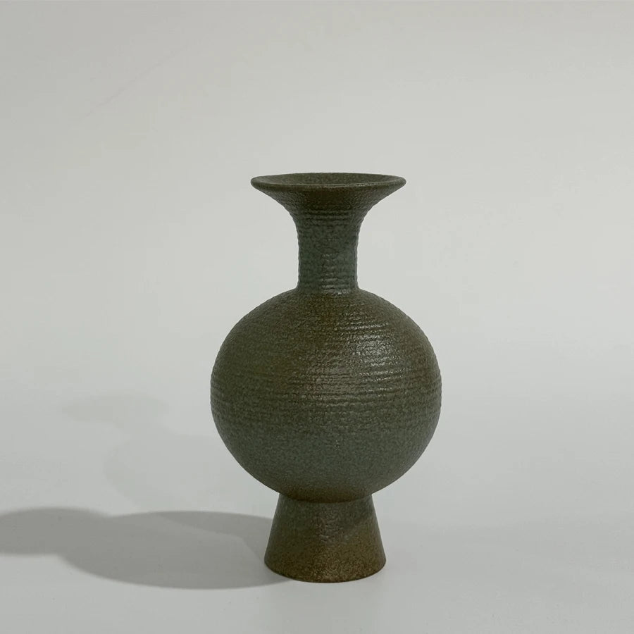 Vaso Cerâmica Simples Hidropônico — Decoração de Mesa para Sala e Jantar
