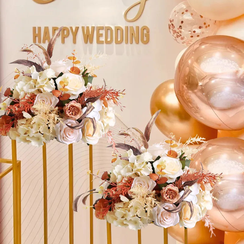 Bola de Flores Artificiais em Seda 35 a 70cm — Decoração Premium para Casamento e Festa