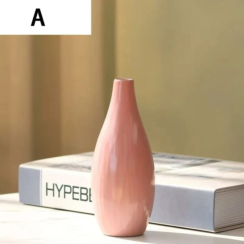 Vaso Cerâmica Pequeno Hidropônico para Mesa — Sala e Jantar Decoração Minimalista