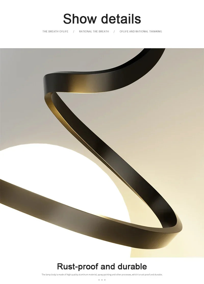 Pendente LED Nórdico Linear — Luminária de Cabeceira para Quarto e Sala de Jantar