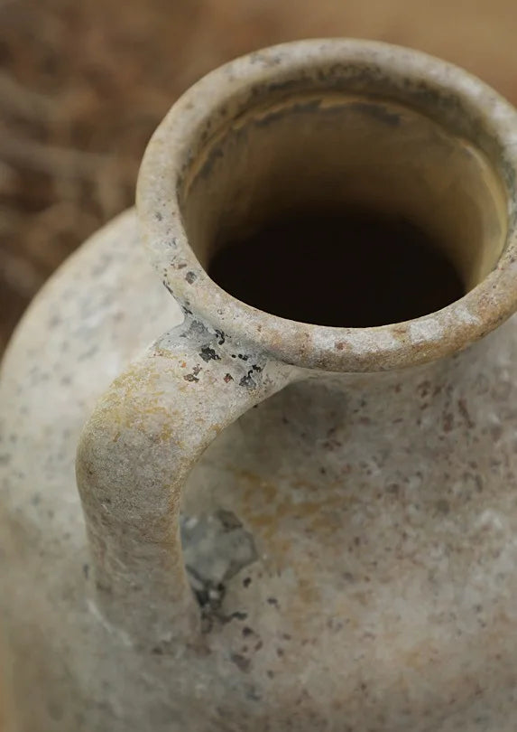 Vaso Cerâmica Retrô CAPIRON para Flores Secas Wabi Sabi — Nórdico para Estante e Sala