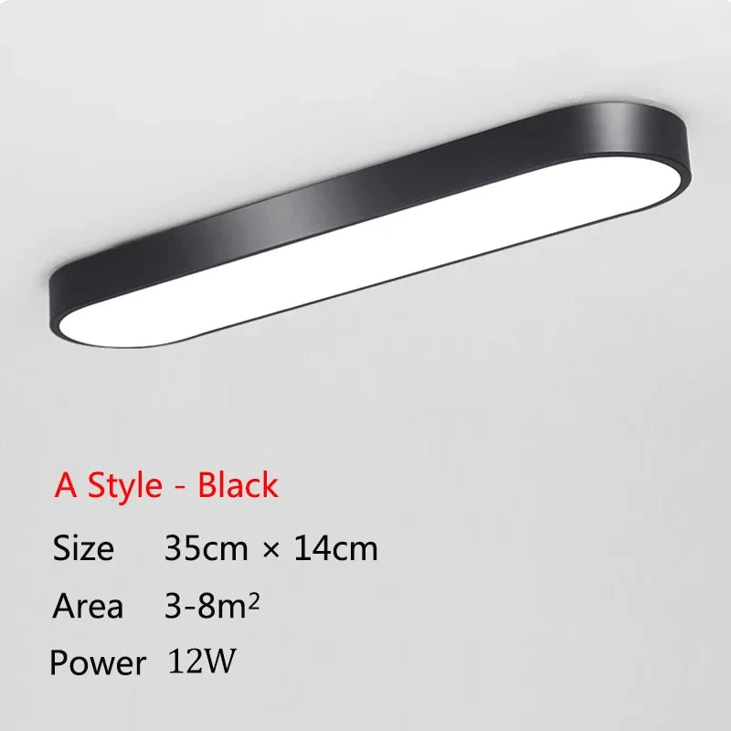 Luminária de Teto LED Ultra Fina — Para Corredor, Quarto e Cozinha