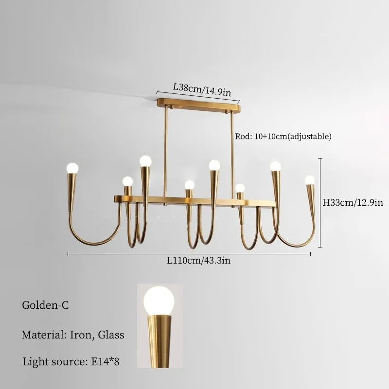 Lustre de Vela Pendente Preto Estilo Francês — Luminária de Luxo para Sala de Estar