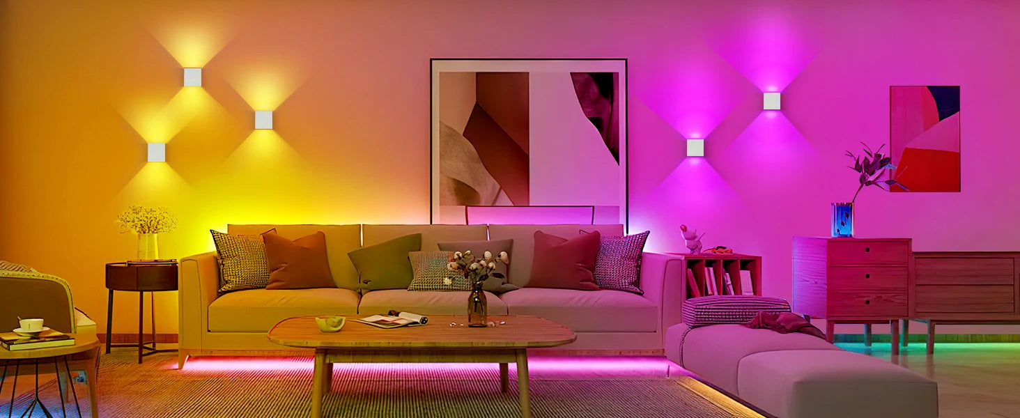 Arandela LED Smart 12W RGB WiFi e Zigbee — Controle por App Atmosfera Decorativa