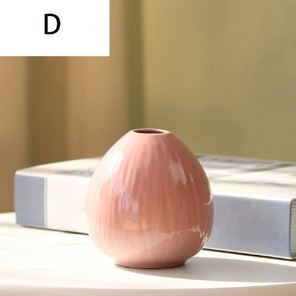 Vaso Cerâmica Simples Hidropônico — Decoração de Mesa para Sala e Jantar