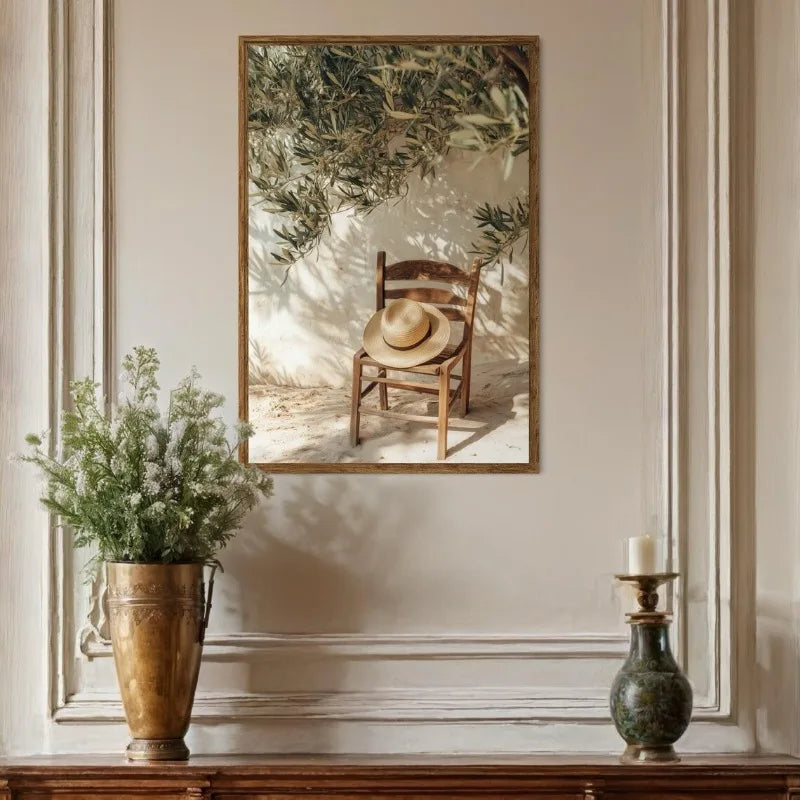 Quadro Decorativo Oliveira Mediterrânea sem Moldura — Arte Botânica para Sala