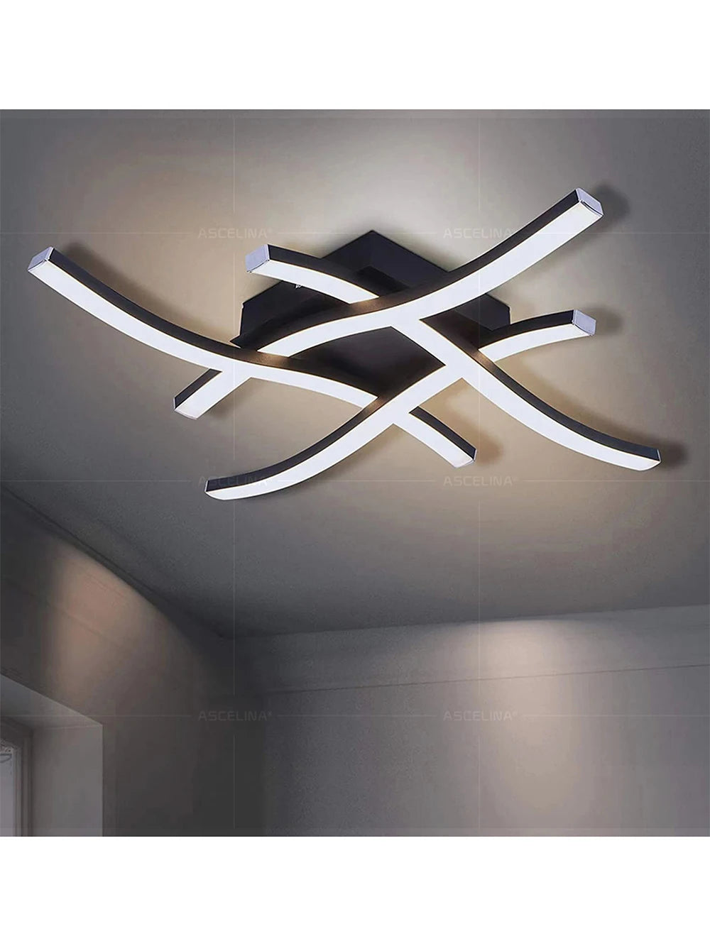 Luminária de Teto LED Onda — Lustre Decorativo para Sala, Quarto e Corredor