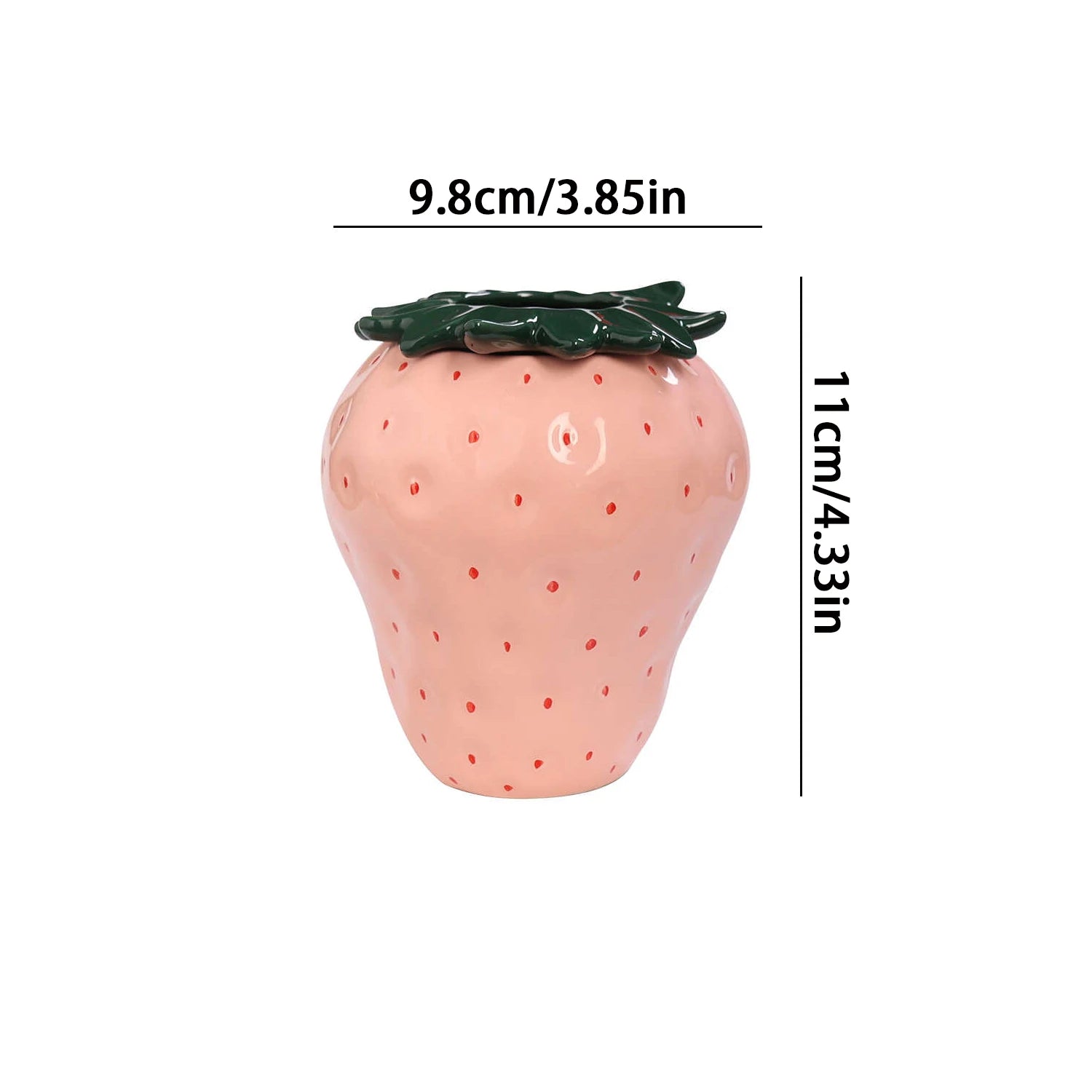 Vaso de Cerâmica Formato Morango — Decoração para Casa e Ano Novo
