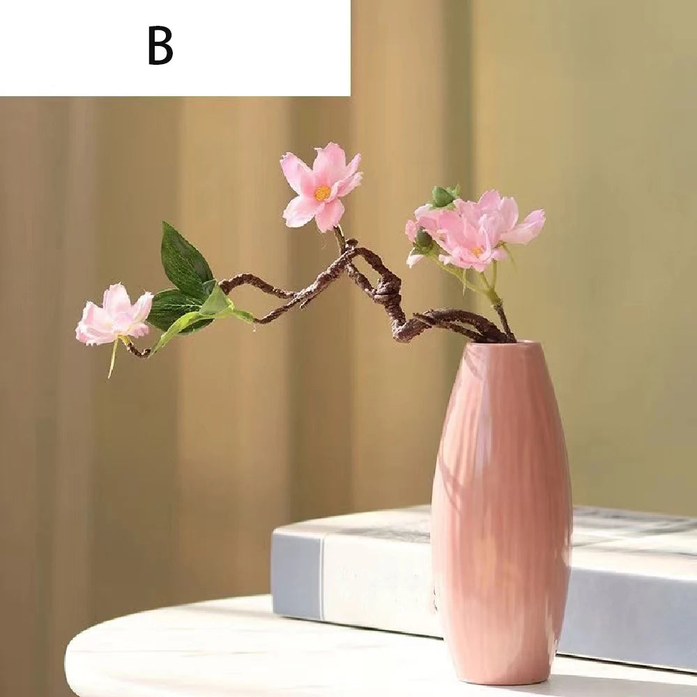 Vaso Cerâmica Simples Hidropônico — Decoração de Mesa para Sala e Jantar