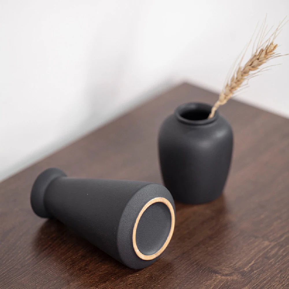Vaso de Cerâmica Fosco para Flores — Vaso Moderno Decorativo para Mesa e Casamento