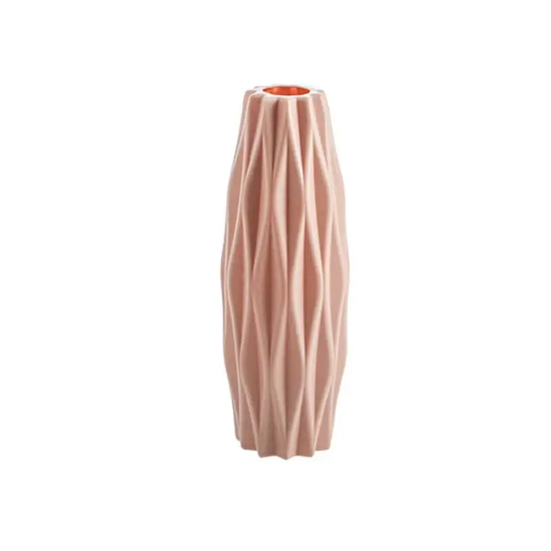 Vaso Plástico Estilo Cerâmica Nórdico — Cesto Decorativo para Mesa, Sala e Quarto