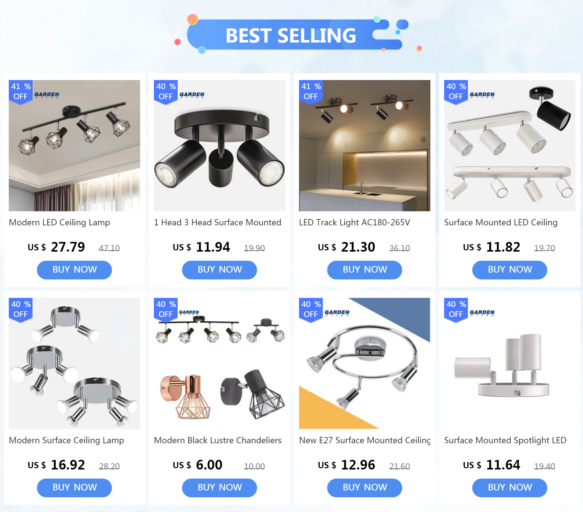 Lustre Retrô de Ferro Forjado LED — Luminária de Teto Preta e Branca para Sala