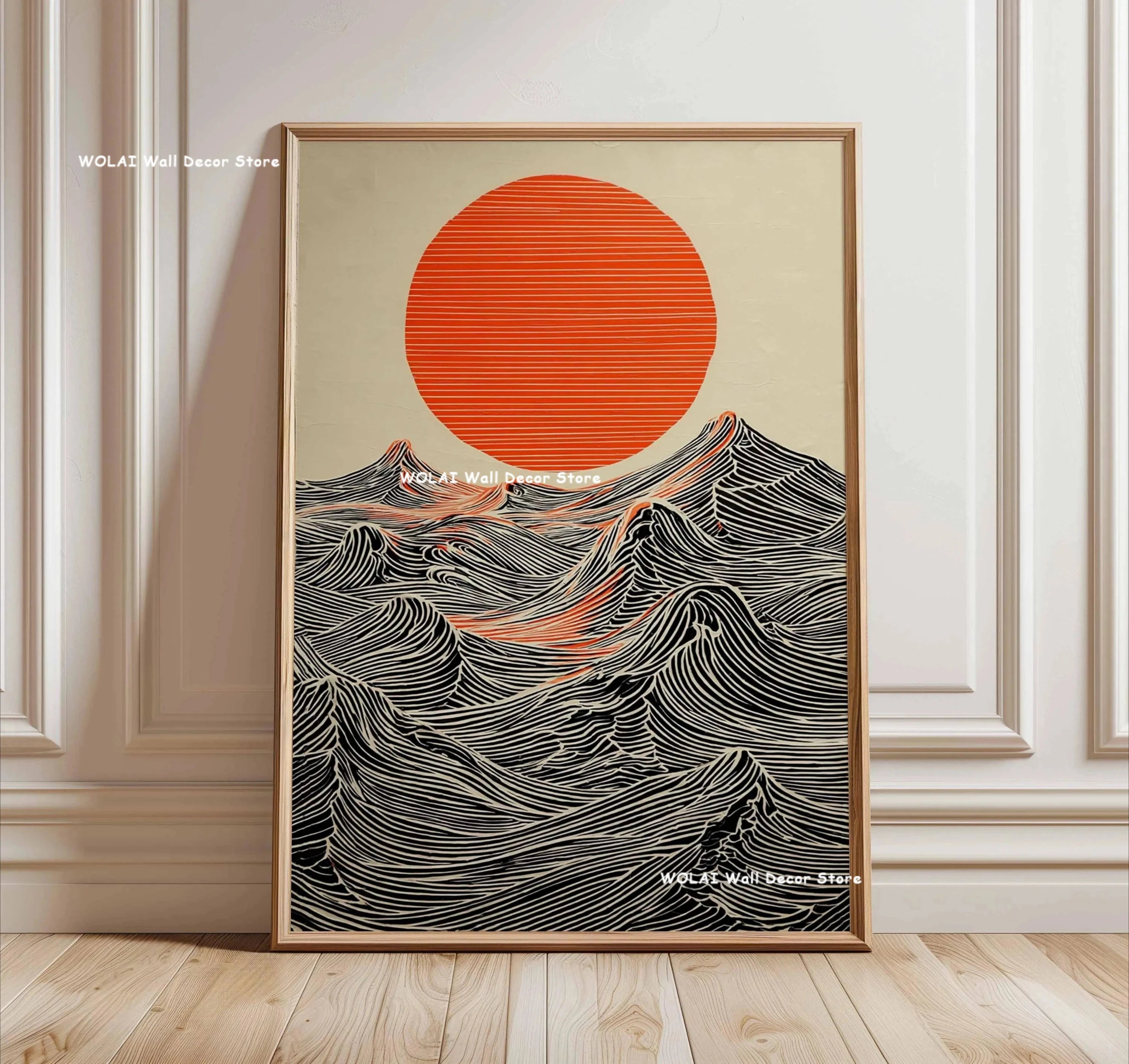 Quadro Decorativo Floresta Japonesa e Carpa Koi Zen — Arte de Águas e Sol para Sala