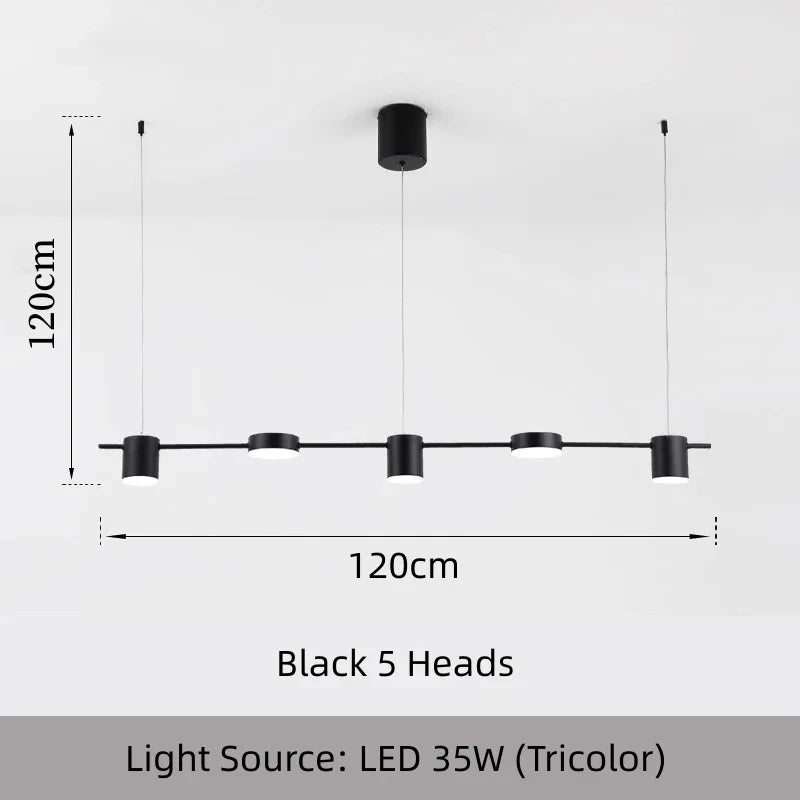 Lustre de Teto LED Regulável — Luminária Pendente para Sala de Jantar e Cozinha