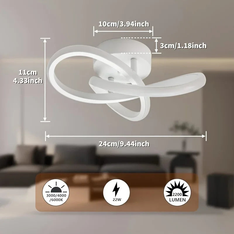 Luminária de Teto Nórdica Minimalista — Para Quarto, Sala, Corredor e Entrada