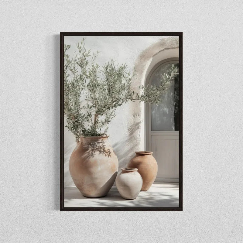 Quadro Decorativo Oliveira Mediterrânea sem Moldura — Arte Botânica para Sala