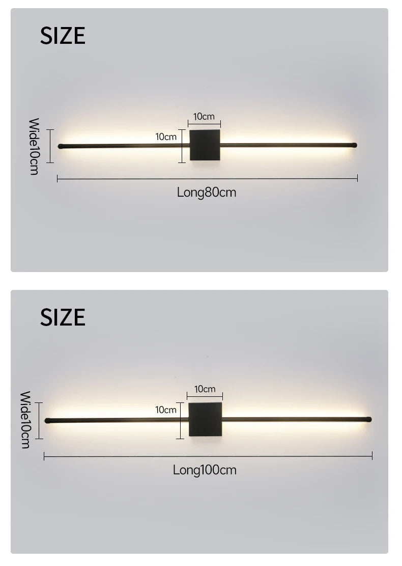 Arandela LED Minimalista — Luminária de Parede para Cabeceira e Sala