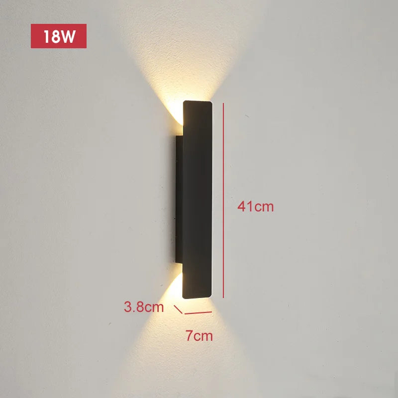 Arandela LED Moderna IP65 Impermeável 18W — Iluminação Cima e Baixo Interna e Externa