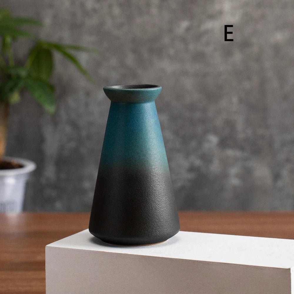 Vaso de Cerâmica Fosco para Flores — Vaso Moderno Decorativo para Mesa e Casamento