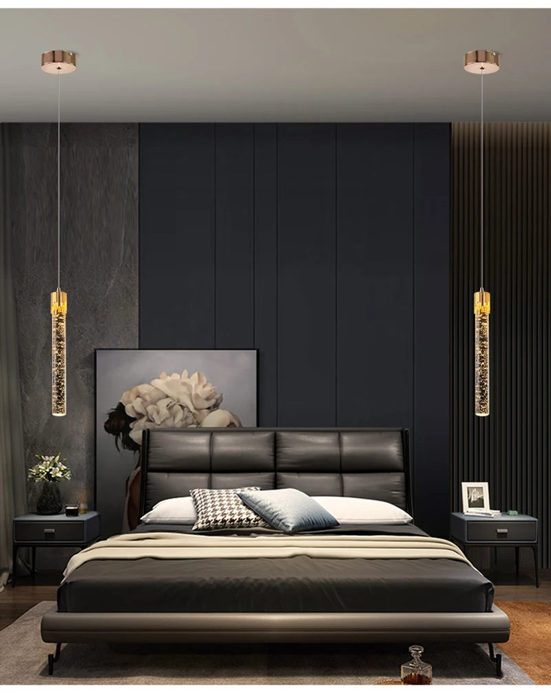Lustre de Cristal de Luxo — Pendente Moderno para Sala, Cozinha e Quarto