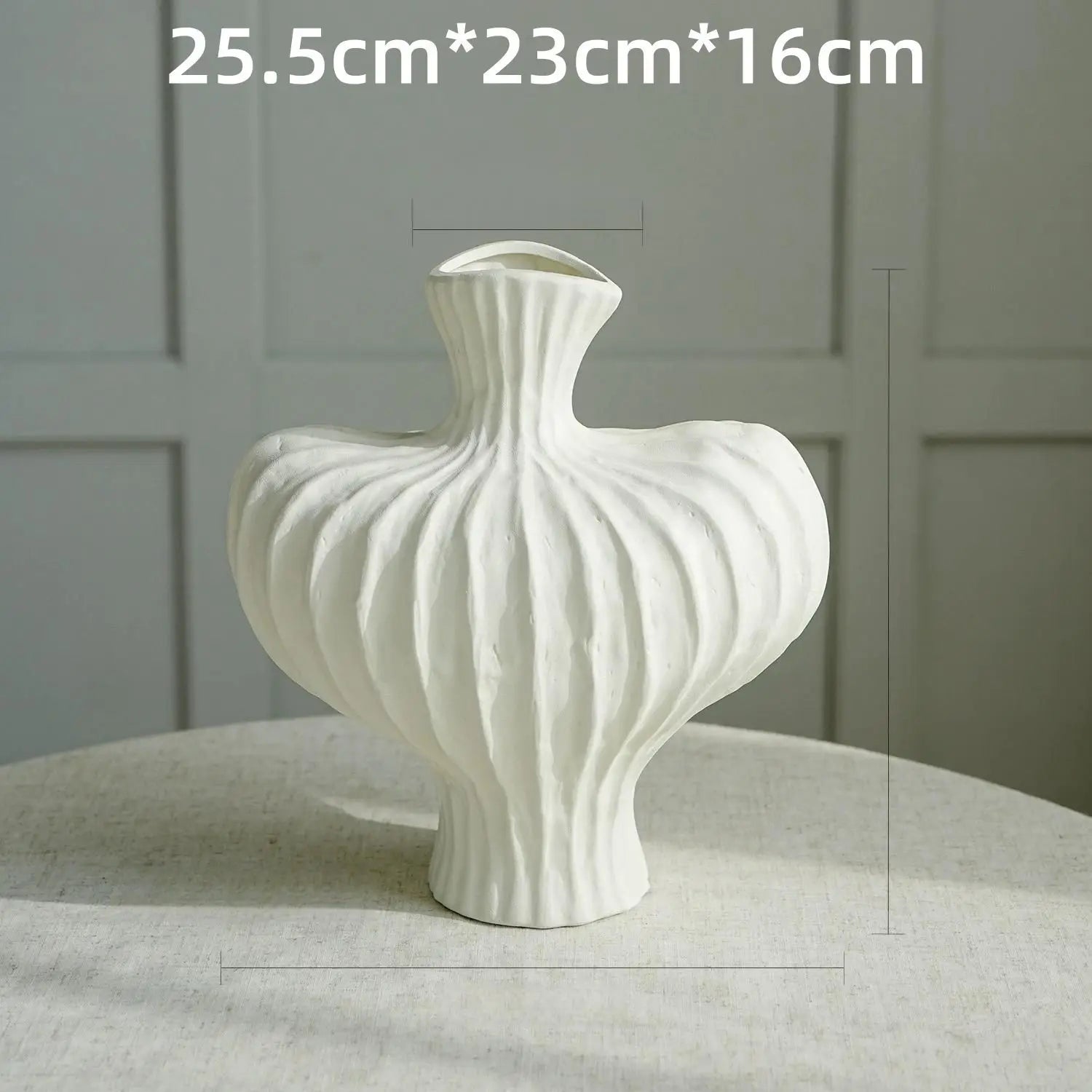 Vaso Plástico Estilo Cerâmica Hidropônico — Minimalista Moderno para Mesa e Sala