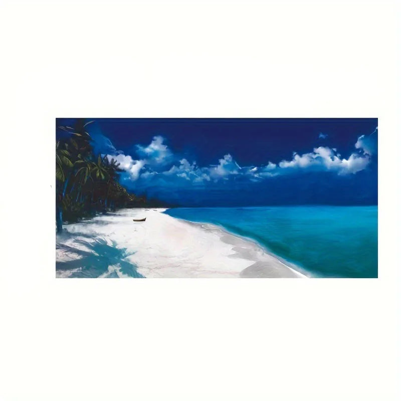 Quadro Decorativo Pôr do Sol na Praia — Arte de Paisagem Nórdica para Sala