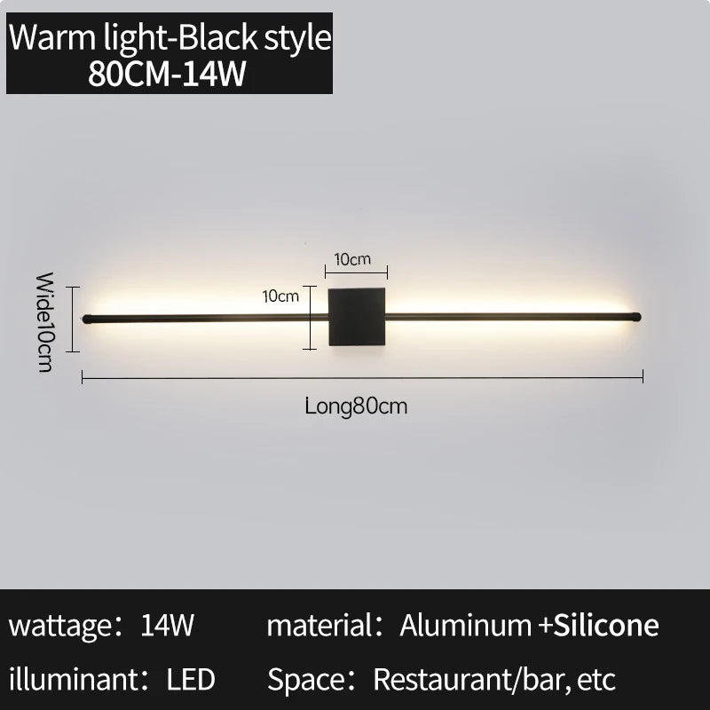 Arandela LED Minimalista — Luminária de Parede para Cabeceira e Sala
