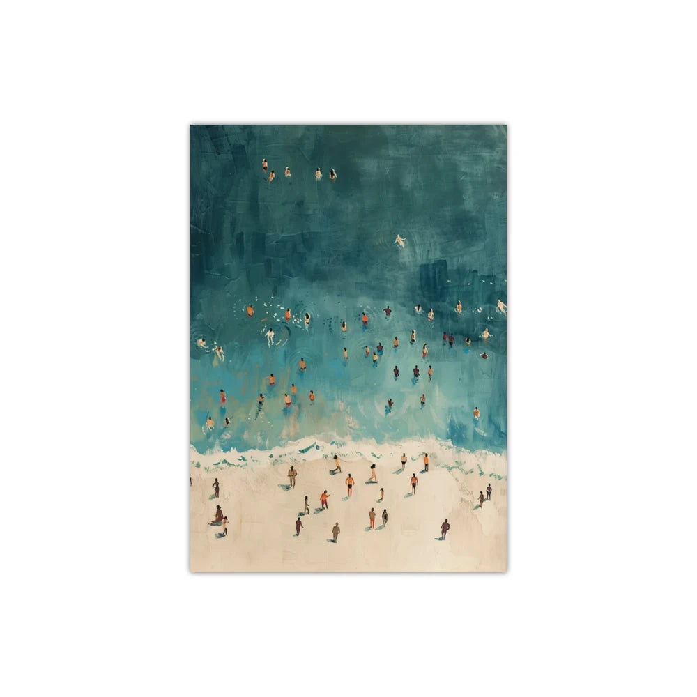 Quadro Decorativo Surrealismo Mar Verde Claro — Arte Abstrata Minimalista para Sala e Quarto