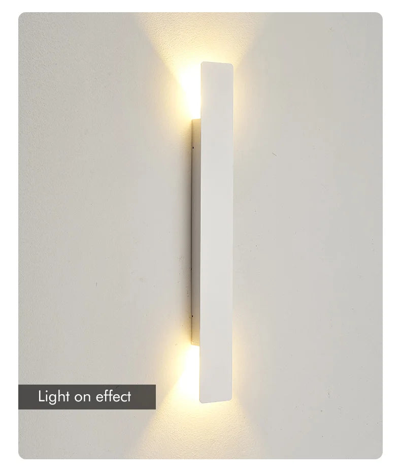 Arandela LED Listrada Impermeável 18W — Iluminação de Fachada para Parede e Jardim