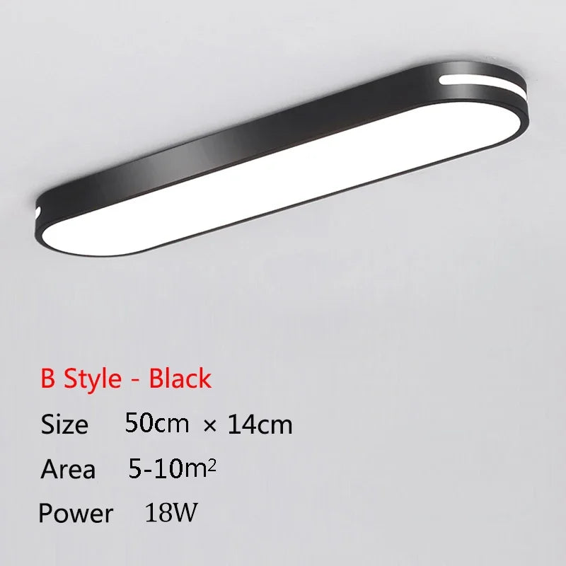 Luminária de Teto LED Ultra Fina — Para Corredor, Quarto e Cozinha