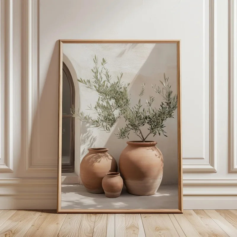 Quadro Decorativo Oliveira Mediterrânea sem Moldura — Arte Botânica para Sala