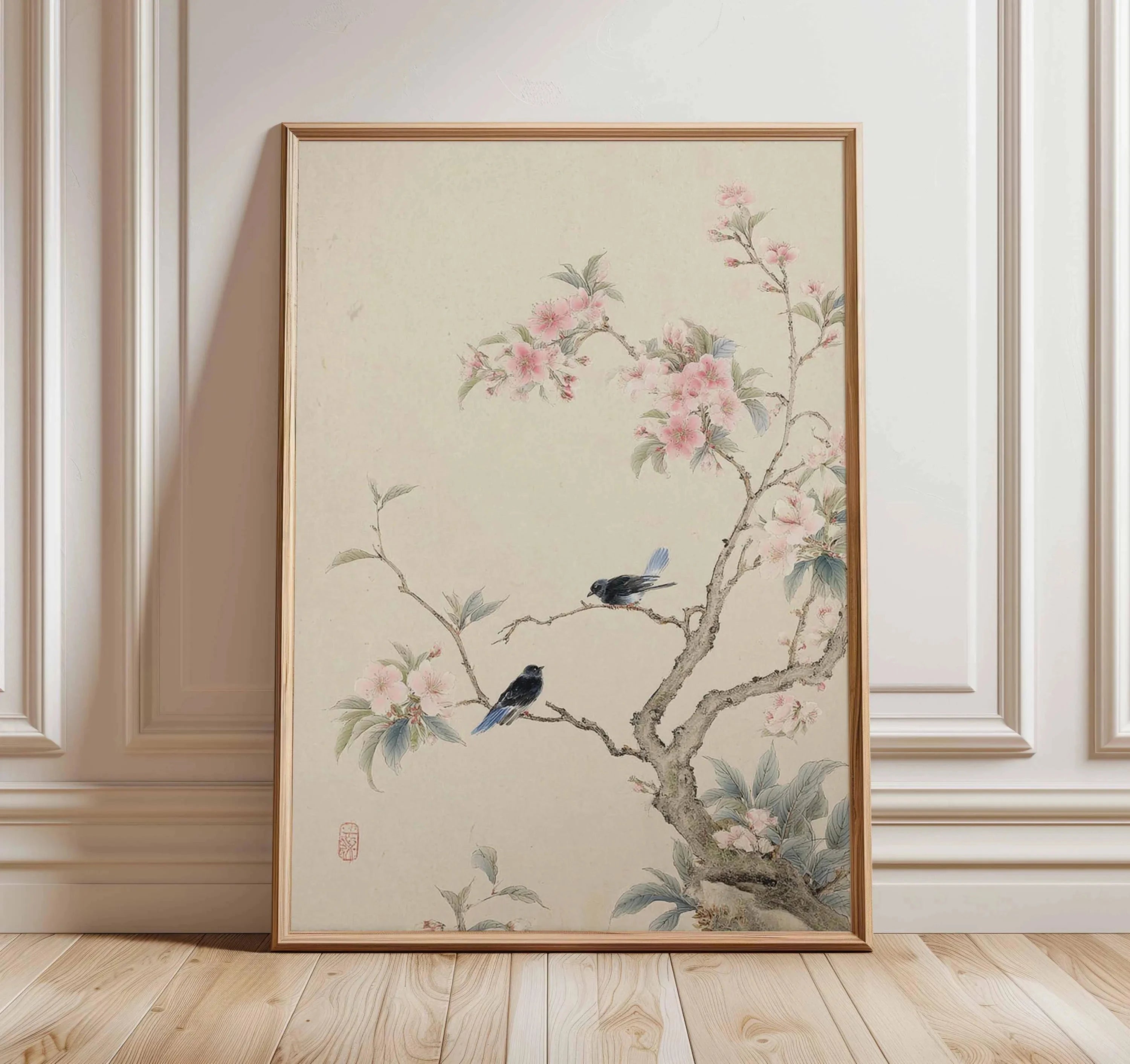 Quadro Decorativo Pinheiro Japonês sem Moldura — Arte Zen para Sala e Quarto