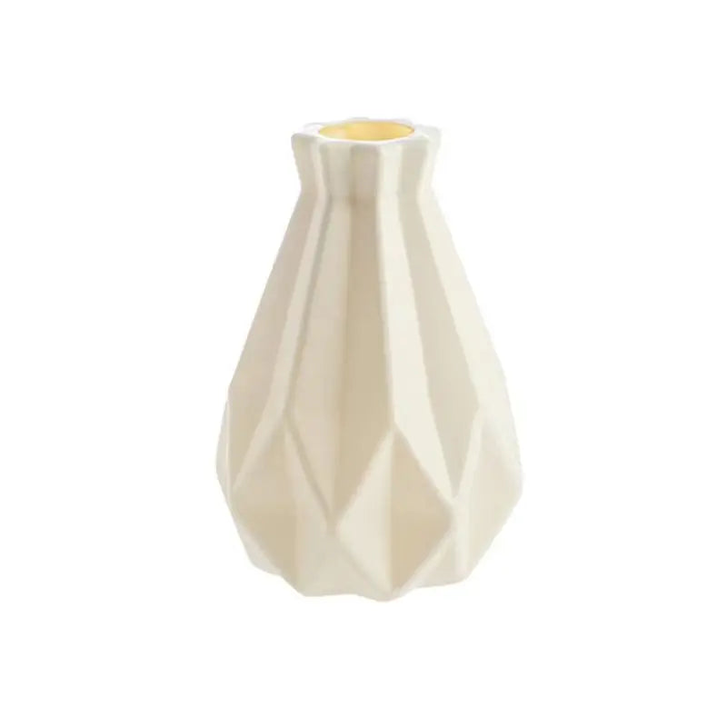 Vaso Plástico Estilo Cerâmica Nórdico — Cesto Decorativo para Mesa, Sala e Quarto