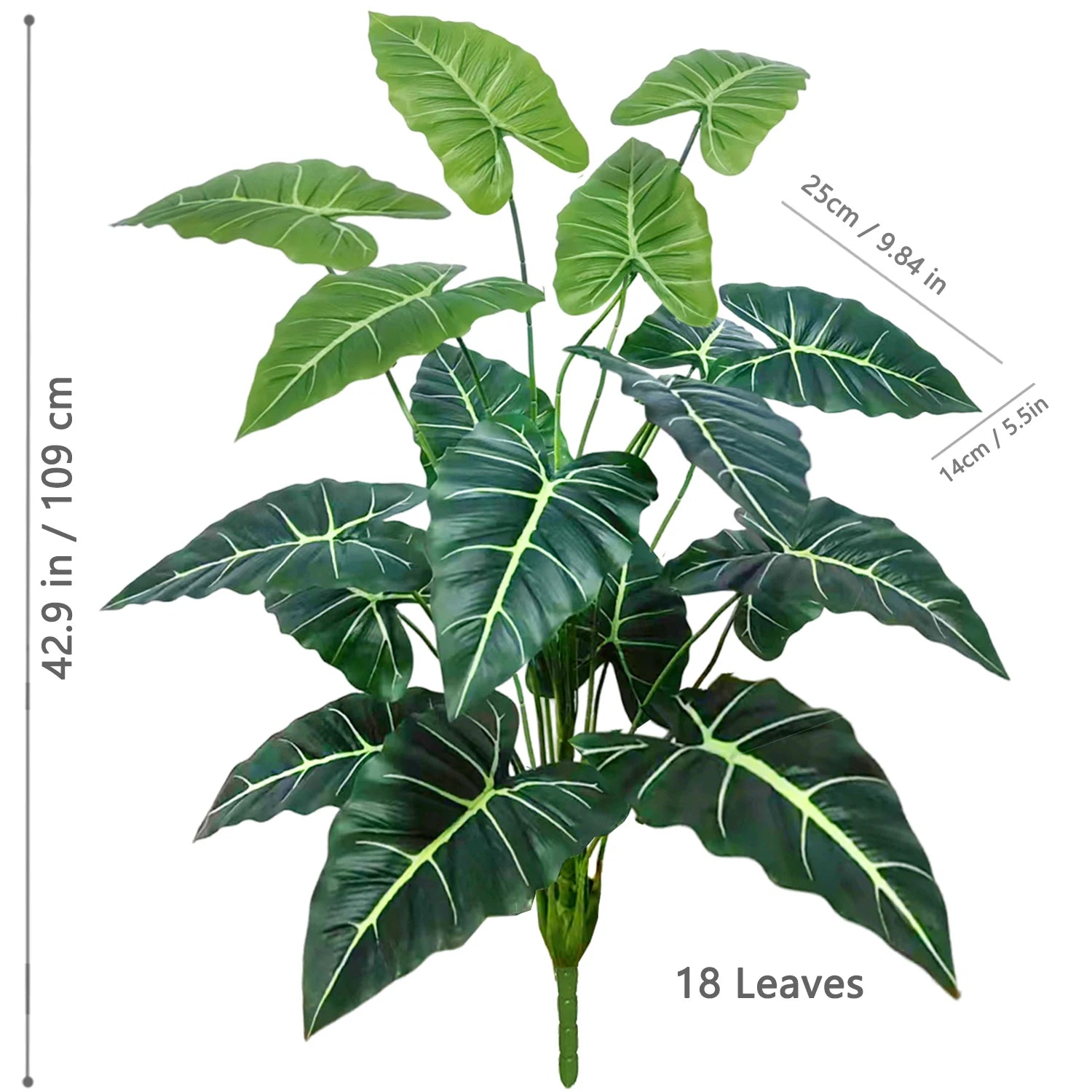 Planta Artificial Costela de Adão e Folha de Tartaruga — 47 a 132cm Decoração Tropical