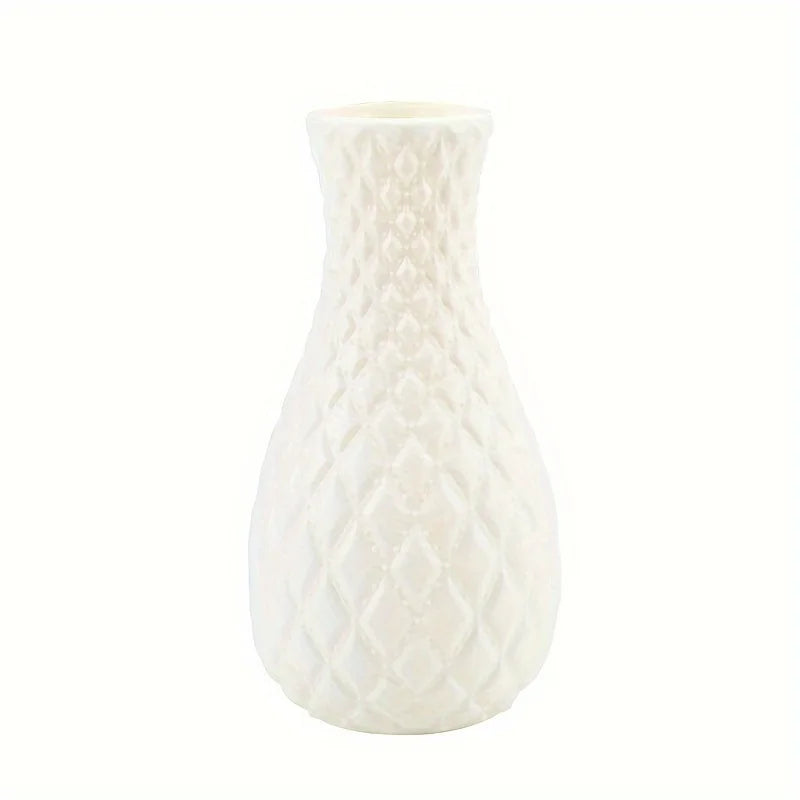 Vaso Plástico Estilo Cerâmica para Arranjos — Decoração Criativa para Sala e Casamento