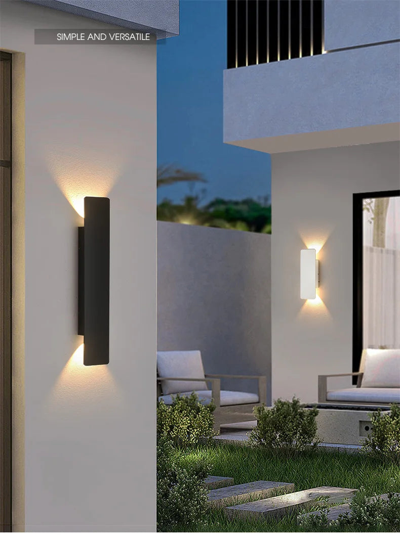 Arandela LED Listrada Impermeável 18W — Iluminação de Fachada para Parede e Jardim